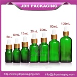 Green Essential Oil Glass Bottles